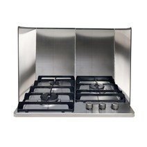 닷드 스테인레스 가스렌지 가림막 4단 + 올샌딩 패킹마감 + 스텐클립, 1세트