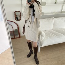 슈가펀 코나 케이블 울 스커트