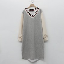 후니네 브릭 임산부 기모 원피스
