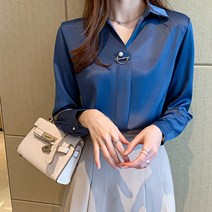 포플러앤씨 피셔 브로치 블라우스