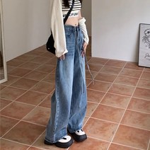 MA 와이드핏 스트링 청바지