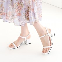 멜팅나인 여성용 스퀘어 앞코 스트랩 샌들힐 5cm RR5013