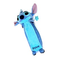 디즈니 스티치 다용도 원형 필통, 블루, 1개