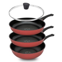 키친아트 인덕션 프리미엄 IH 메트레드 프라이팬 4종 세트, 혼합색상, 프라이팬 28cm 2p + 궁중팬 28cm + 유리 뚜껑 28cm