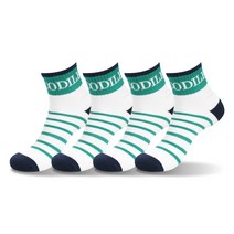 크로커다일 남성용 스포츠 쿠션 멀티 링글 중목 양말 CD4SK1031 4족, 그린