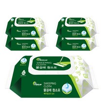 클린업 물걸레 청소포 대형 25p, 5개