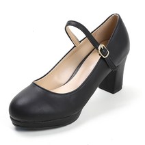 멜팅나인 여성용 둥근코 메리제인 가보시 펌프스 TC 6.5cm CL60