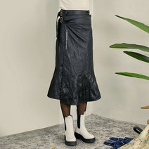 하이버넷 언발란스 버클 랩 스커트