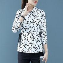 아베크 여성용 허리라인 포인트 긴팔 봄 셔츠