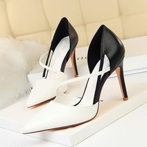 여성용 마켓A 투톤컬러 하이힐