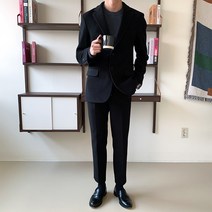 투디오션 남성용 레귤러핏 울캐시혼방 수트셋업