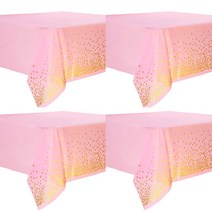 마켓피오 도트 반짝 파티용 식탁보 핑크, 1개입, 4개