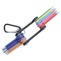 닥터리빙스토어 다목적 공업급 크롬 바나듐 스틸헤드 컬러 가정용 육각 렌치세트, 1세트, 접이식 휴대용 렌치 드라이버 9p