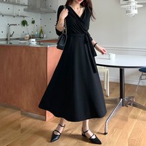 시크폭스 여성용 스토닉 플레어 랩 원피스