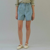 블랭크공삼 denim tuck shorts