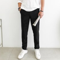 가비진 남성용 일자 슬림핏 스판 밴딩 팬츠