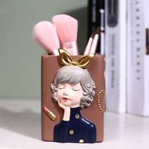 소녀 화장 브러쉬 통, 브라운, 1개