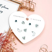 비단길 별과달 주니어 데일리 귀걸이 8p