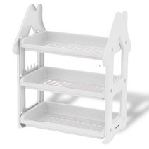 마켓플랜 하우스 정리선반 3단 화이트, 1개