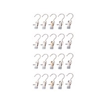 모든양품 금속 클립 스테인리스 후크, 20개, 그레이