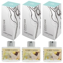 르미에 식물성 주정 디퓨저 100ml x 3p + 리드스틱 5p x 3개 세트, 잉글리쉬피어앤프리지아