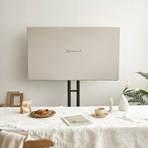 베베데코 베이직 광목 워싱면 NEW 모먼트 TV 커버 밴드형, 베이지