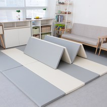 엘키즈 프리미엄 5단 폴더매트 일반 2p, 모노그레이