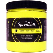 스피드볼 패브릭 실크스크린 잉크, Fluorescent Yellow, 236.2ml