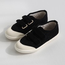 단골언니 여성용 퀴즈 코듀로이 벨크로 털 스니커즈