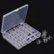 가정용 미싱 보빈 25p + 케이스 세트, 화이트(투명), 1세트