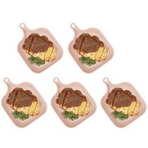 파스텔 아동용 간식접시 5p 세트, 1세트, 샌드베이지 5p