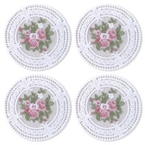 해피툴 퓨어블랑 데코 레이스 컵받침 4p, 화이트