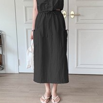 앤드스타일 여성용 바스락 스트링 카고 스커트 260993