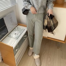 슈가펀 여성용 세이버 뒷밴딩 코듀로이 팬츠