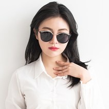 그로우니드 여성용 반 하금테 빅사이즈 내츄럴 선글라스