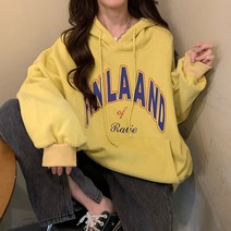 엘쏘 여성용 FINLAAND 오버 사이즈 후드 티셔츠