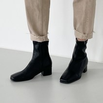 코델 사각코 앵클부츠