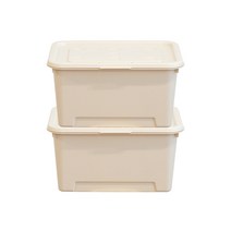 보노하우스 탑백 리빙박스 24L, 크림, 2개