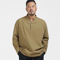 러기드하우스 원버튼 헨리넥 반오픈 셔츠