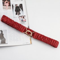 칸타유니버스 여성용 패딩 주름벨트