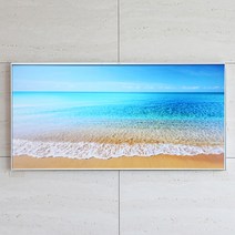 조아트 인테리어 벽걸이 액자 푸른바다파도, 화이트