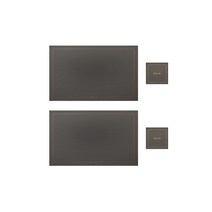 부스마켓 모던디자인 테이블 매트 + 티코스터 2세트, 다크그레이, 테이블매트(43 x 30 cm), 티코스터(10 x 10 cm)