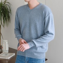플레이즈 남성용 캐시미어혼방 브이넥 니트티셔츠