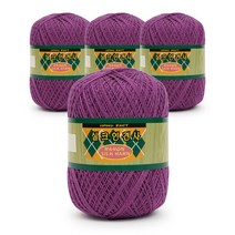 필립섬유 쎄비 실크 인견사 뜨개실 90g x 4p, 849 자주보라