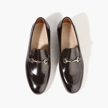 피렌체아뜨리에 남성용 유광소가죽 메탈장식 홀스빗 로퍼 8100-B