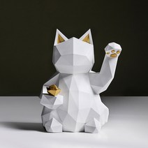 인테리어 장식 소품 행운의 고양이, 화이트