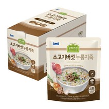 상하키친 소고기버섯 누룽지죽, 350g, 6개