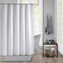 프리미엄 패브릭 방수 샤워 커튼 화이트 90g 180 x 180 cm, 1개