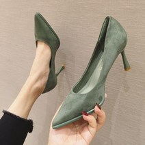 윈윈컴퍼니 델론 스웨이드 뾰족 펌프스힐 7cm YT_RC1469