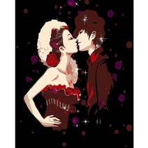 순잠 깜찍 모던 수채화 유채화 캐릭터 그림그리기 DIY 세트 40 x 50 x 2.5 cm, 27 쉘 위 댄스